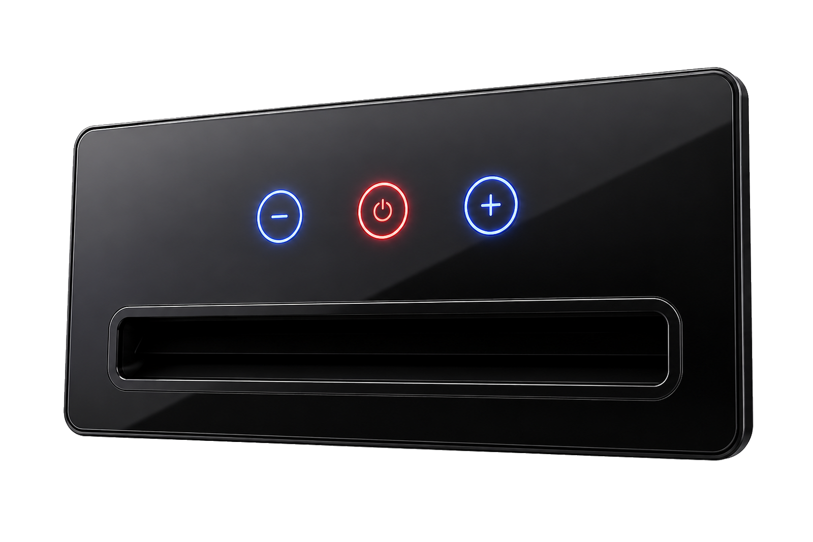 RNC solid-state piezo control panel in black tempered glass for spa and pool applications